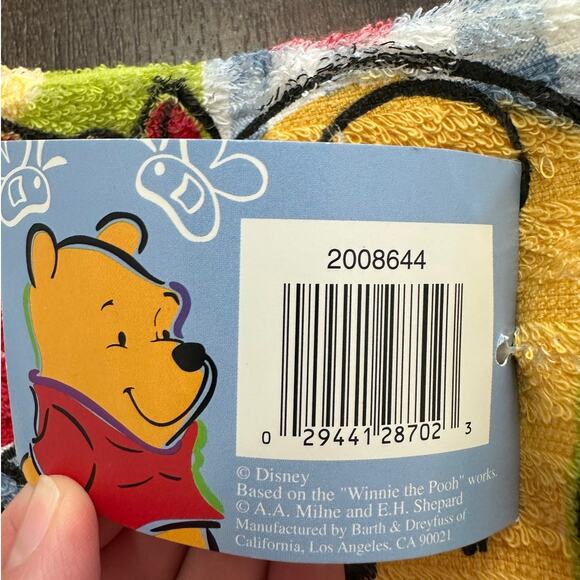 Vintage Disney Winnie the Pooh Kitchen Hand Towel Hanging Honey Pot & Bees - Picture 4 of 6
